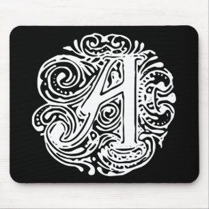 Monarchia White Letter "A" Mousepad