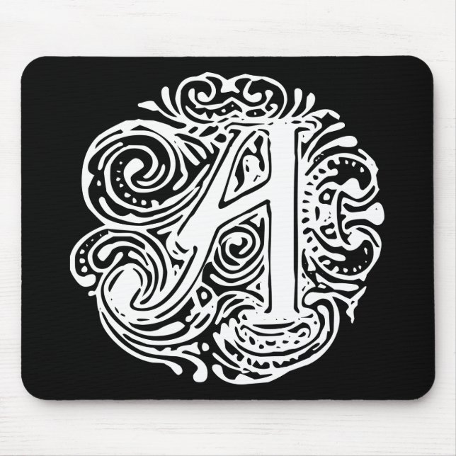 Monarchia White Letter "A" Mousepad (Vorne)