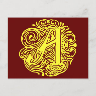 Monarchia Yellow "A" Postkarte
