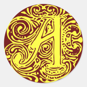 Monarchia Yellow "A" Runder Aufkleber