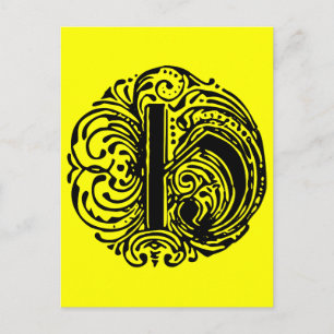 Monarchie Buchstabe "H" Postkarte