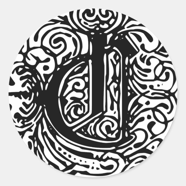 Monarchie "C" Runder Aufkleber (Vorderseite)