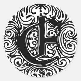 Monarchie "E" Runder Aufkleber