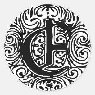 Monarchie "E" Runder Aufkleber