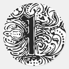 Monarchie "I" Runder Aufkleber