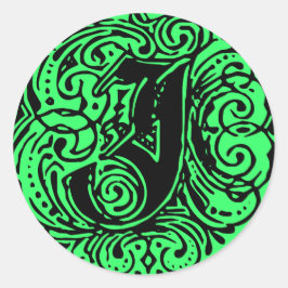 Monarchie "J" Runder Aufkleber