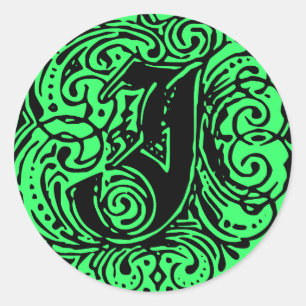 Monarchie "J" Runder Aufkleber