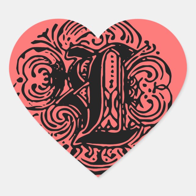 Monarchie "L" Herz-Aufkleber (Vorderseite)