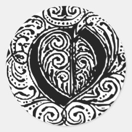 Monarchie "O" Runder Aufkleber