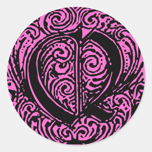 Monarchie "Q" Runder Aufkleber (Vorderseite)