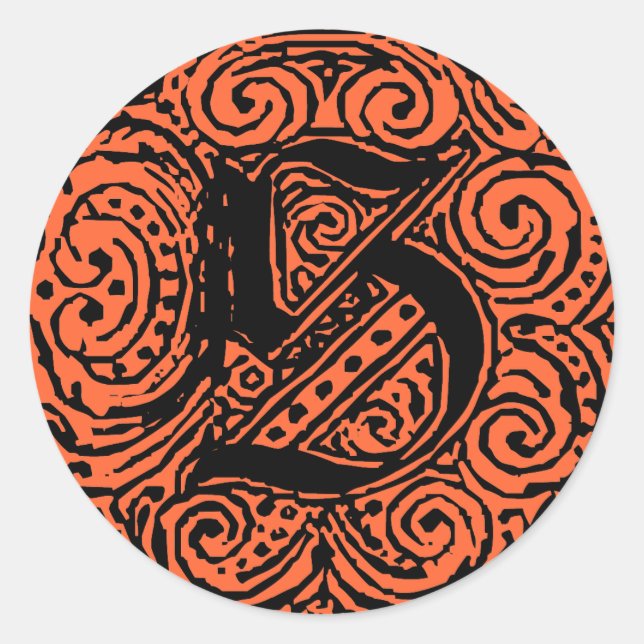 Monarchie "S" Runder Aufkleber (Vorderseite)