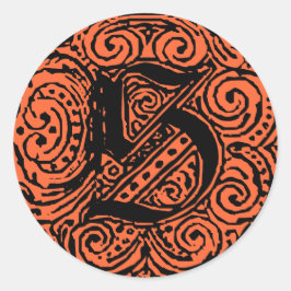 Monarchie "S" Runder Aufkleber