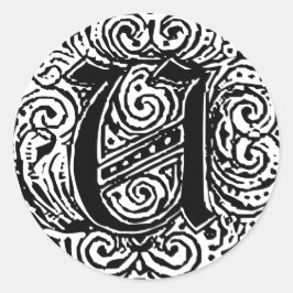 Monarchie "U" Runder Aufkleber