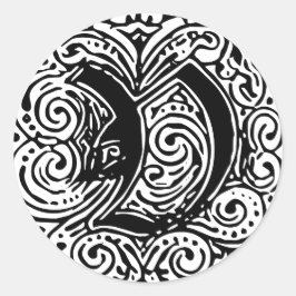 Monarchie "V" Runder Aufkleber