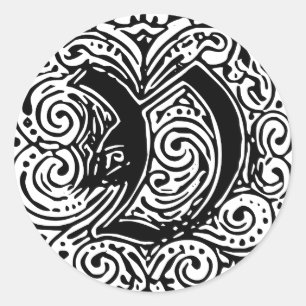 Monarchie "V" Runder Aufkleber