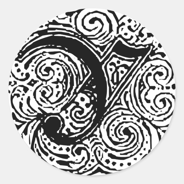 Monarchie "Y" Runder Aufkleber (Vorderseite)