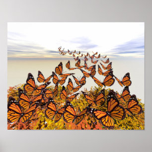 Monarchs Gather Poster