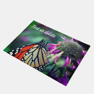 Monarchschmetterling auf Blume Nah Personalisiert Fußmatte