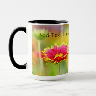 Monarchschmetterling auf der Blume Rot und Gelb Tasse