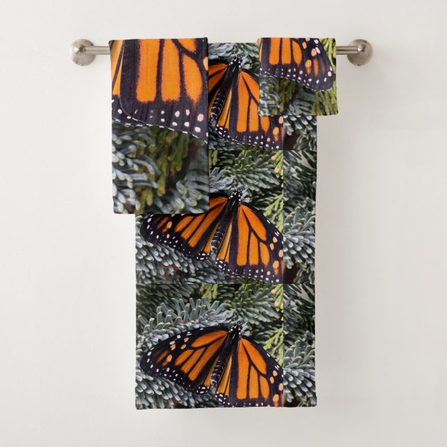 Monarchschmetterling auf Evergres Badhandtuch Set (Insitu)