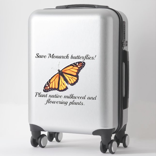Monarchschmetterling Aufkleber (Koffer)