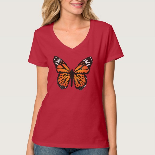 Monarchschmetterling aus Polygon T-Shirt (Vorderseite)