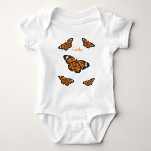 Monarchschmetterling-Cartoon Baby Strampler