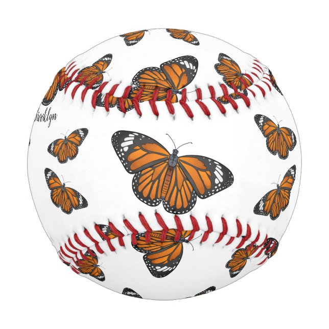 Monarchschmetterling-Cartoon Baseball (Vorderseite)