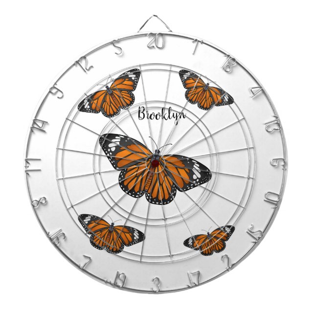Monarchschmetterling-Cartoon Dartscheibe (vorne)