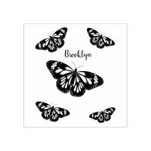 Monarchschmetterling-Cartoon Gummistempel