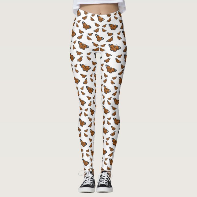 Monarchschmetterling-Cartoon Leggings (Vorderseite)