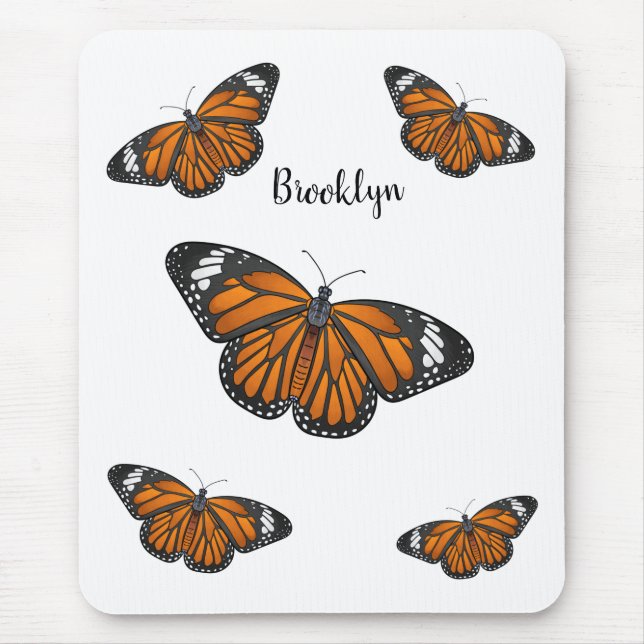 Monarchschmetterling-Cartoon Mousepad (Vorne)