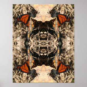 Monarchschmetterling, der die Natur Abstrakt Poster