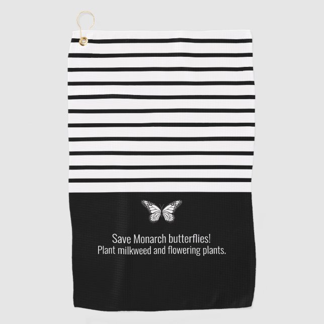 Monarchschmetterling Golfhandtuch (Vorderseite)