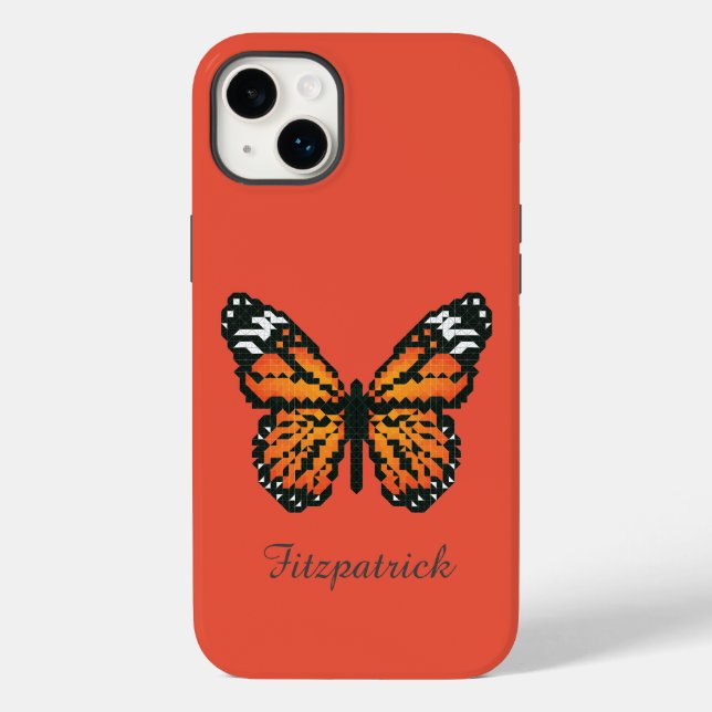 Monarchschmetterling in Polygon / Personalisierte  Case-Mate iPhone Hülle (Rückseite)