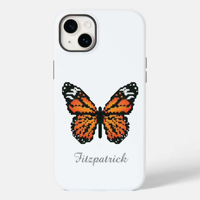 Monarchschmetterling in Polygon / Personalisierte  Case-Mate iPhone Hülle (Rückseite)