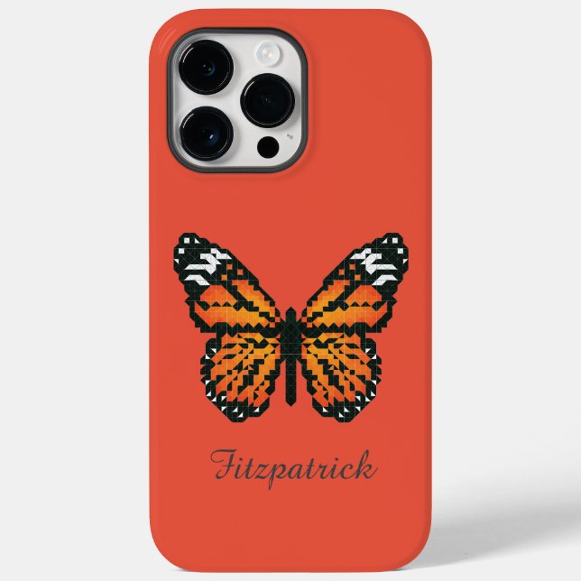 Monarchschmetterling in Polygon / Personalisierte  Case-Mate iPhone Hülle (Rückseite)
