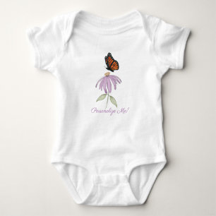 Monarchschmetterling mit Lila Kone-Blume Baby Strampler