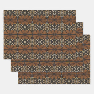 Monarchschmetterling, Nah nach Wiederholungsmuster Geschenkpapier Set