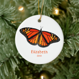Monarchschmetterling personalisiert keramik ornament