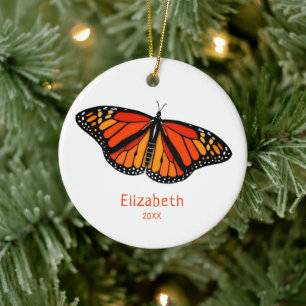Monarchschmetterling personalisiert keramik ornament