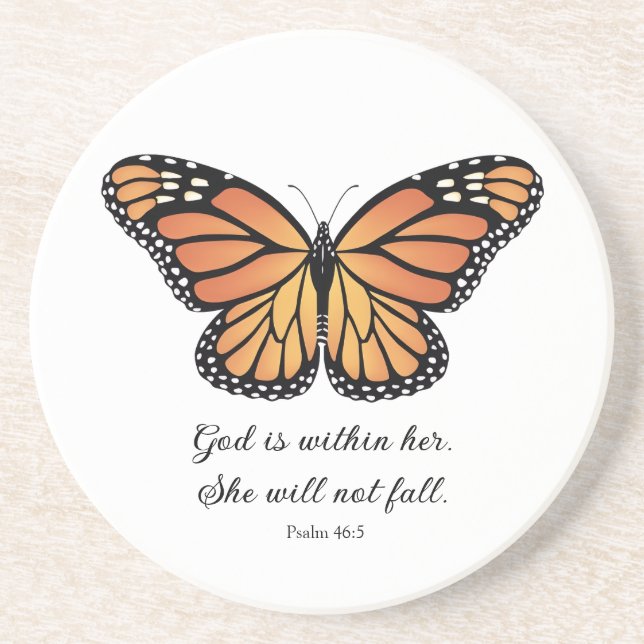 Monarchschmetterling Sandstone Untersetzer Christl (Vorne)