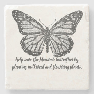 Monarchschmetterling Stone Untersetzer
