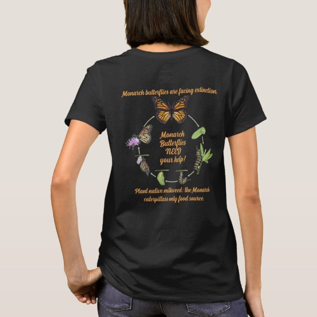 Monarchschmetterling T-Shirt (Rückseite)