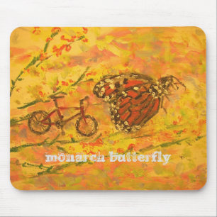 Monarchschmetterling und Fahrradkunst Mousepad