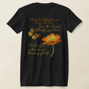 Monarchschmetterling, Zinnia-Blume T-Shirt
