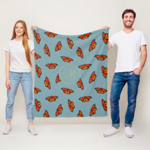 Monarchschmetterlinge Fleecedecke