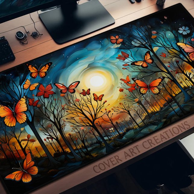 Monarchschmetterlinge in den Bäumen Schreibtischunterlage (Von Creator hochgeladen)