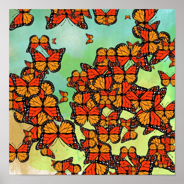 Monarchschmetterlinge Poster (Vorne)