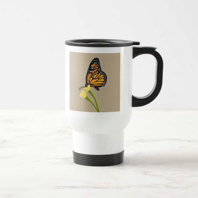 Monarchschmetterlings-Reise-Tasse Reisebecher (Rechts)